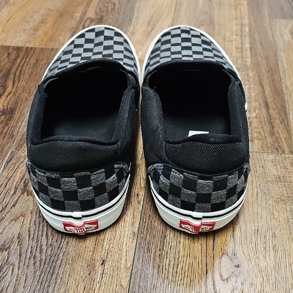 Vans Black and Gray Checkered Slip-On Shoes - Picture 4 of 5